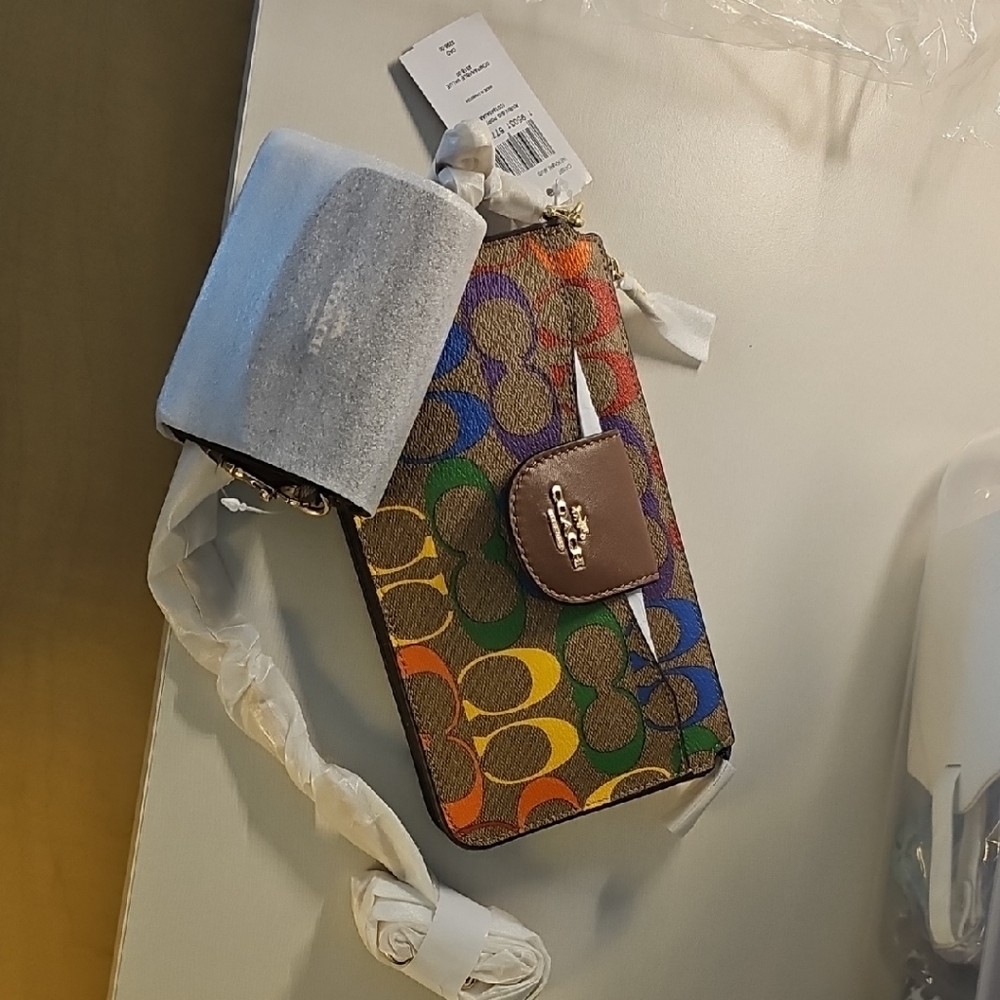 Coach Signature Multicolor Wristlet